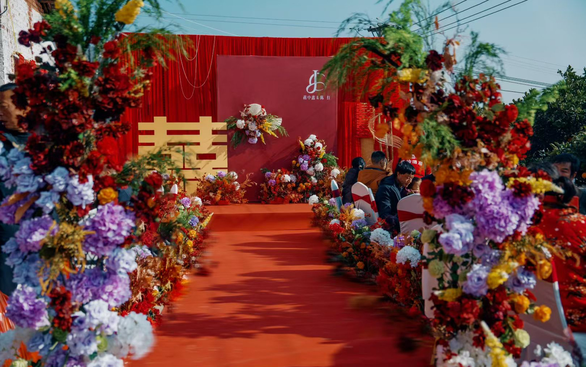 农村新中式红色婚礼