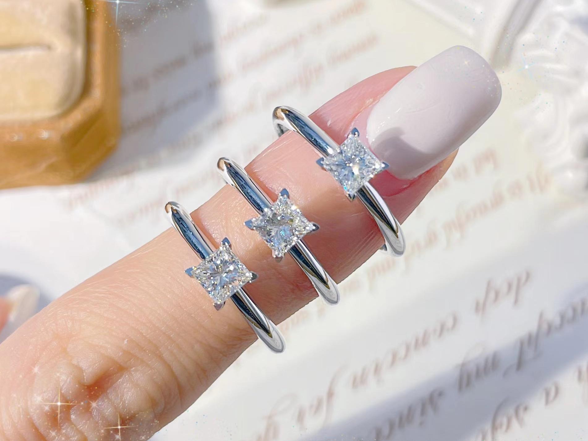 钻戒【公主方】定制钻戒 婚戒