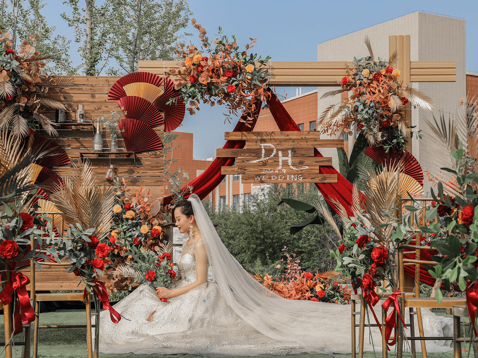 《天古婚典》秋色系农村户外婚礼/一条龙婚礼服务