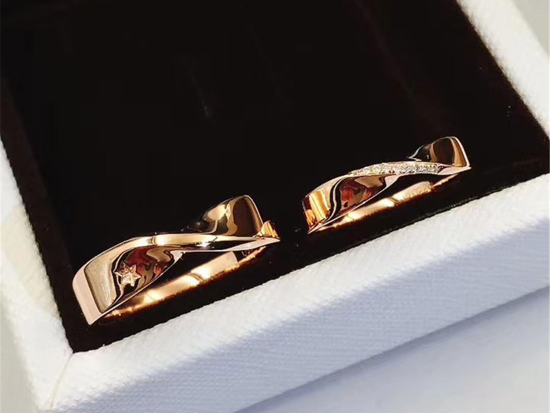 关于爱-摩斯密码情侣18K金钻石对戒