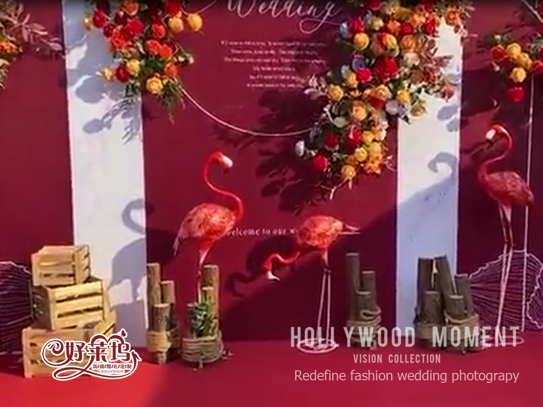 农村超洋气丨新中式庭院 红色系婚礼