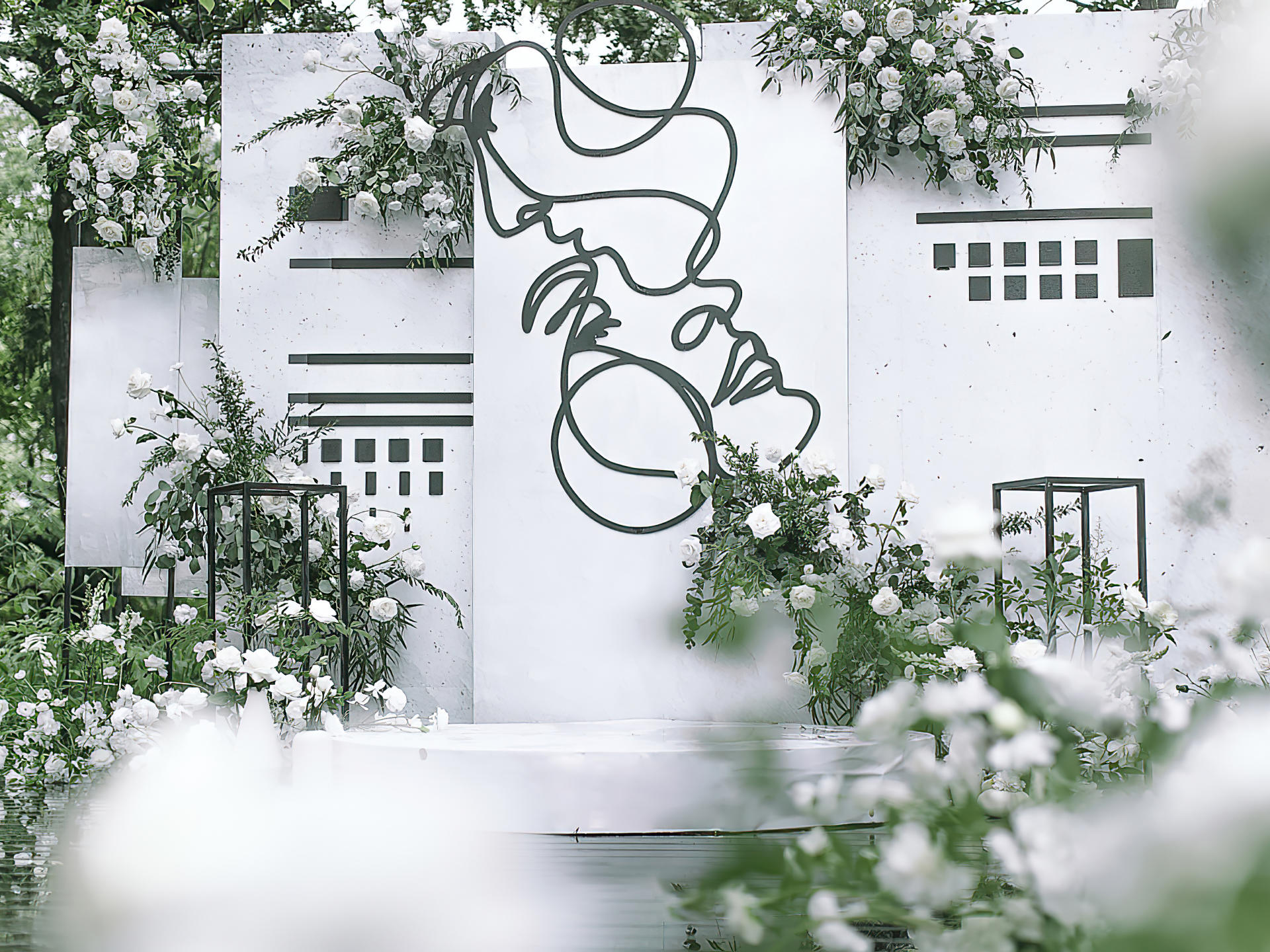 【菲林婚礼】户外白绿色简白风