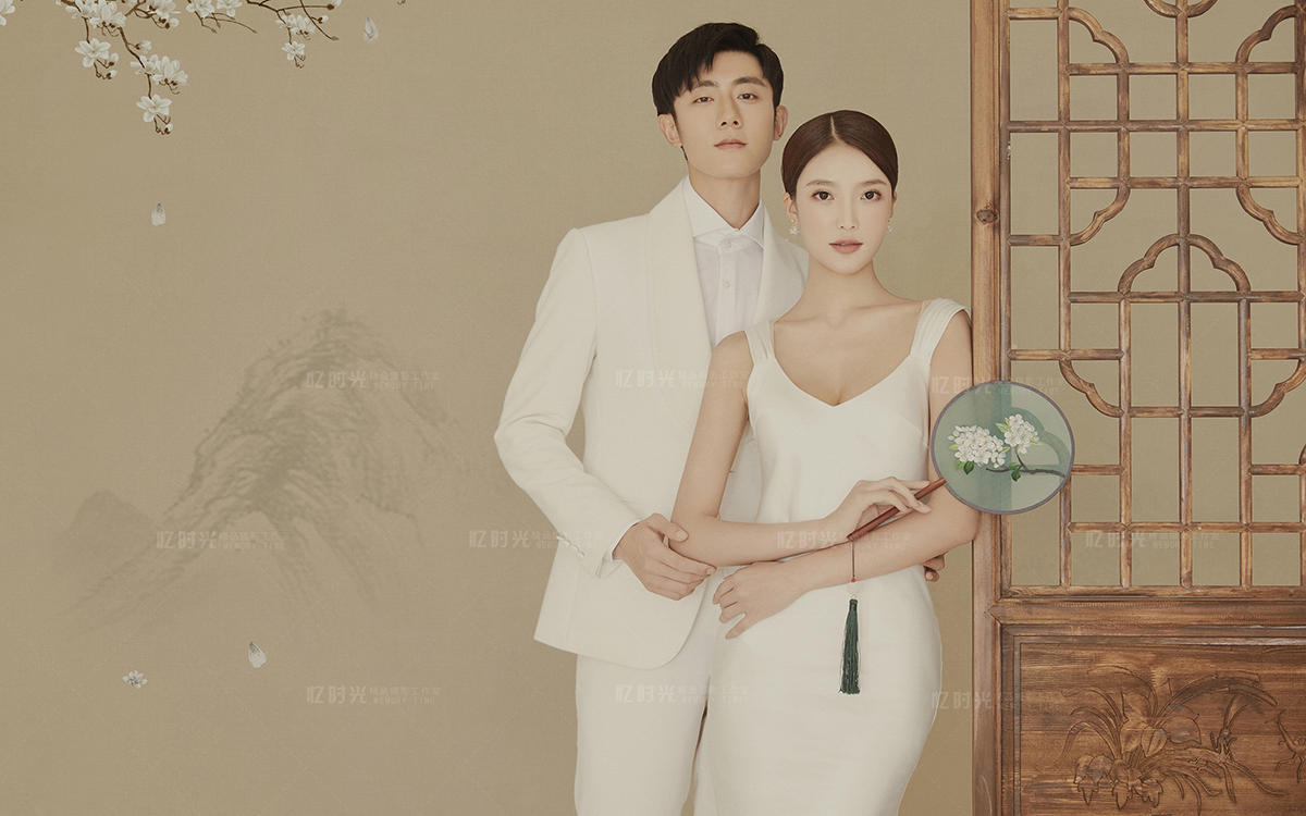 真正的美不过时,原来工笔画婚纱照这么优雅