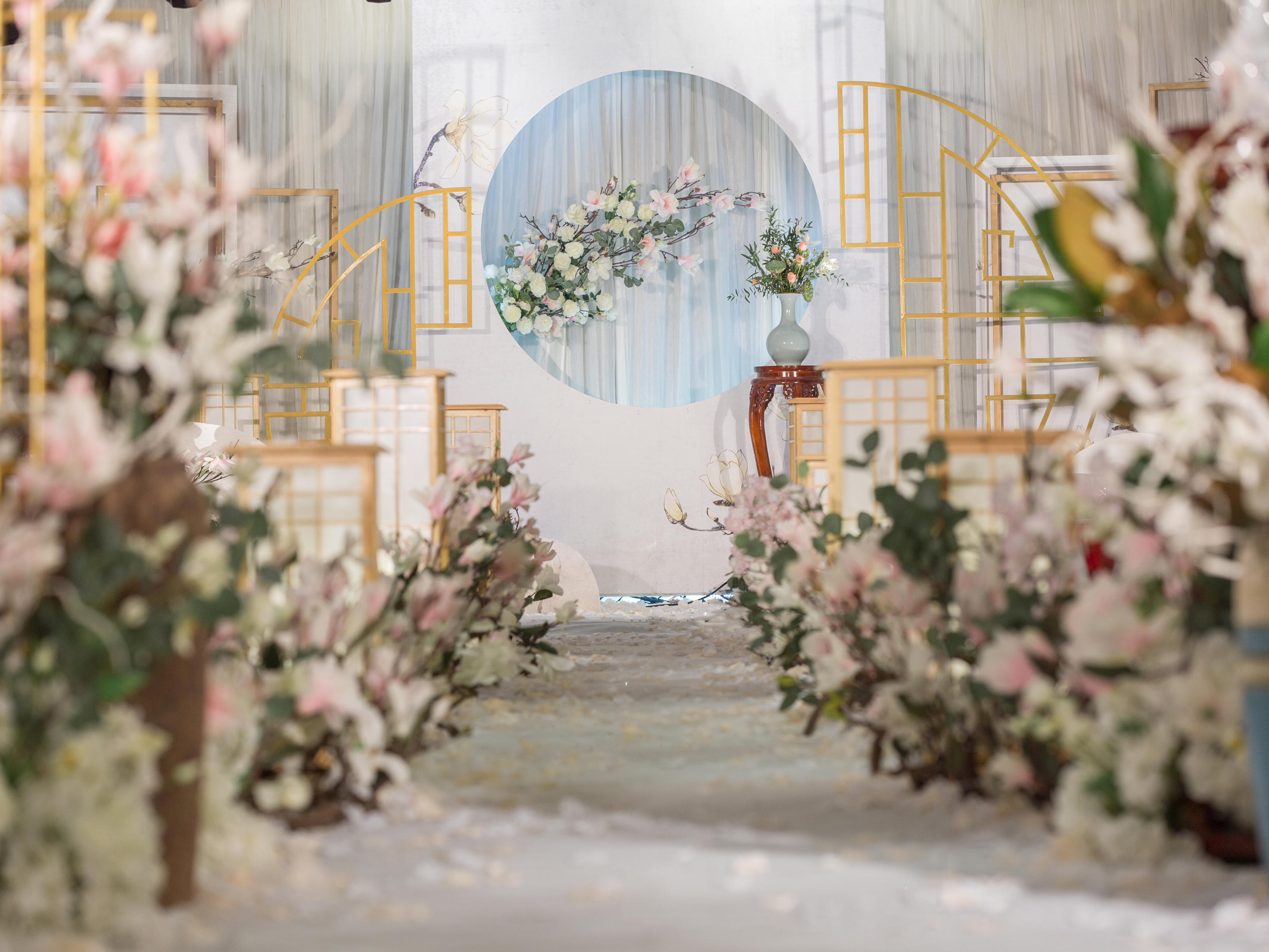 现代简约中式香槟色婚礼“秘密花园”