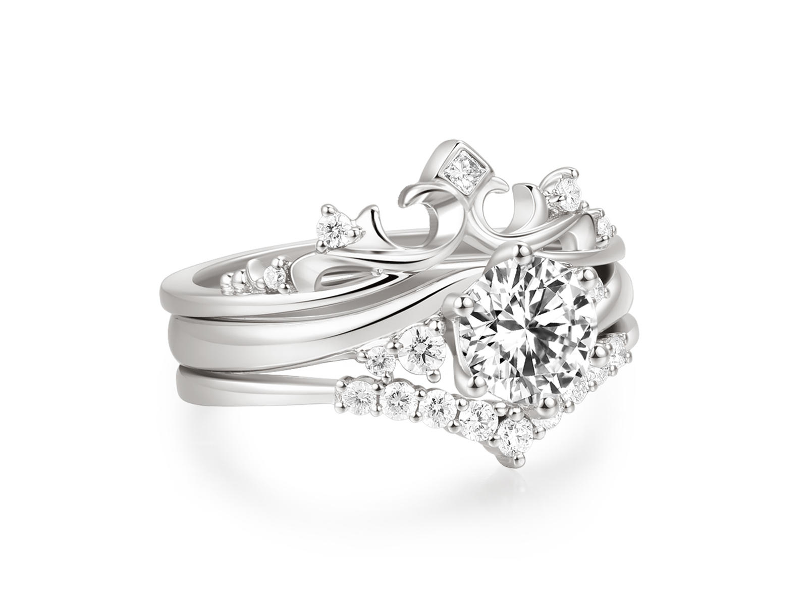 梵誓-希尔芙 18K金铂金求婚钻戒