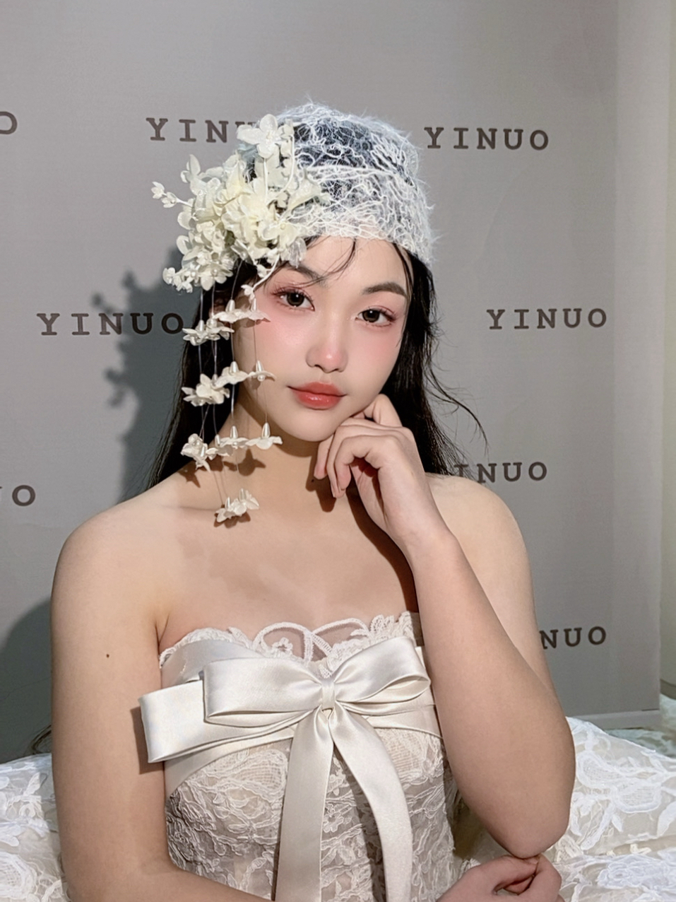 气质款铃兰花轻纱造型