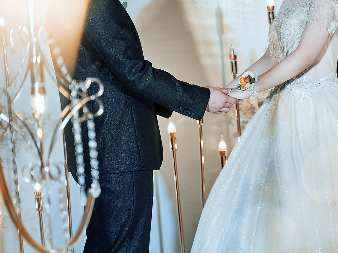 南充仪陇婚庆婚礼策划室内白绿小清新暗场婚礼