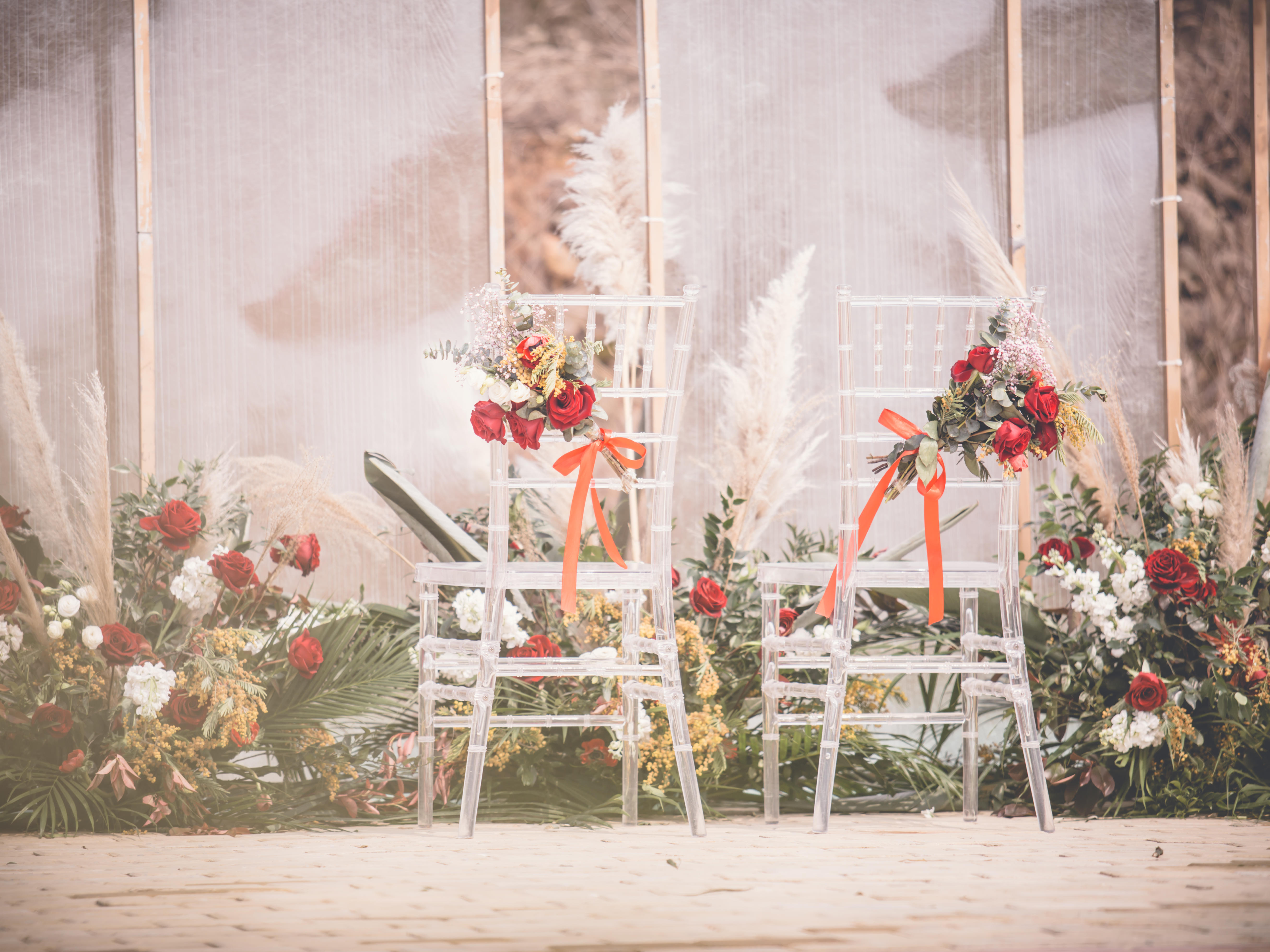 格林婚礼浆果色秋季户外婚礼