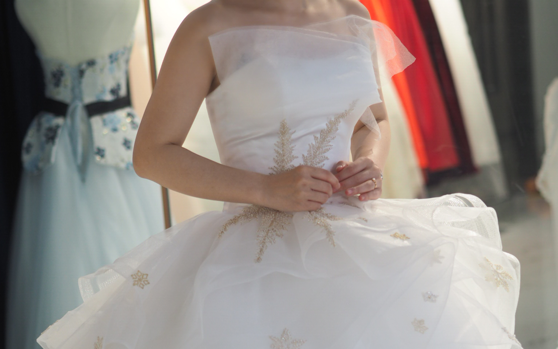 森系梦幻长托主纱 试纱照