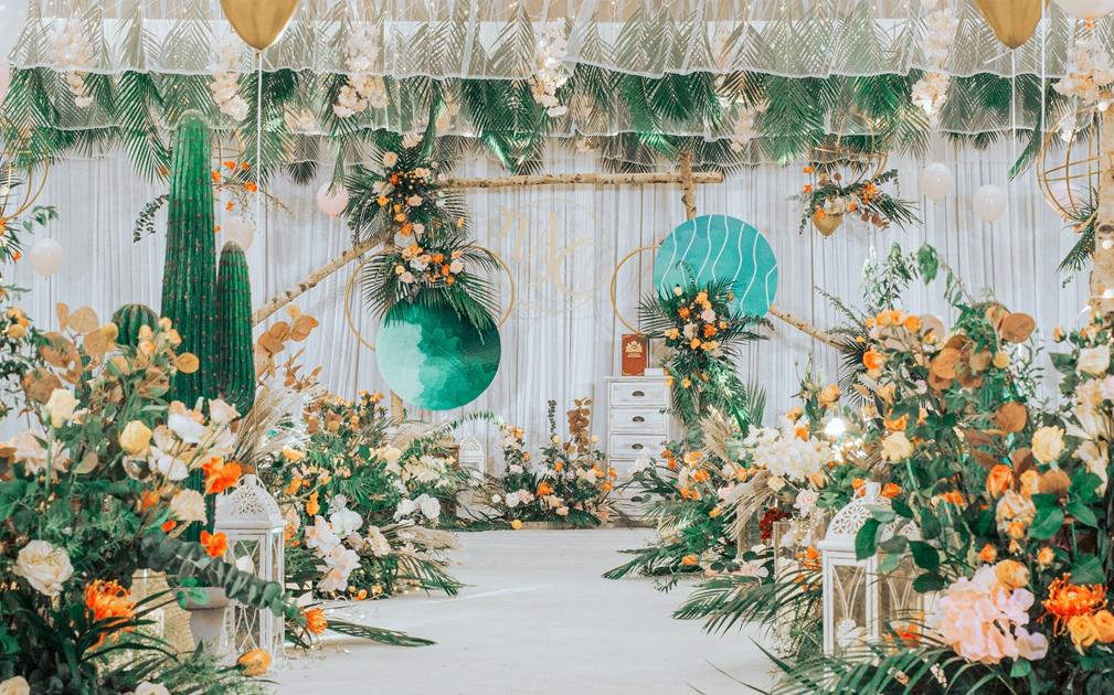 【大雅婚礼】 绿色白色粉色清新浪漫森系性价比首选