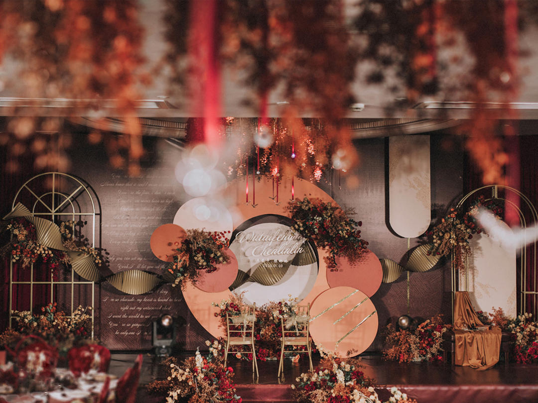 海口喜唯亭婚礼 | 复古红色小清新婚礼