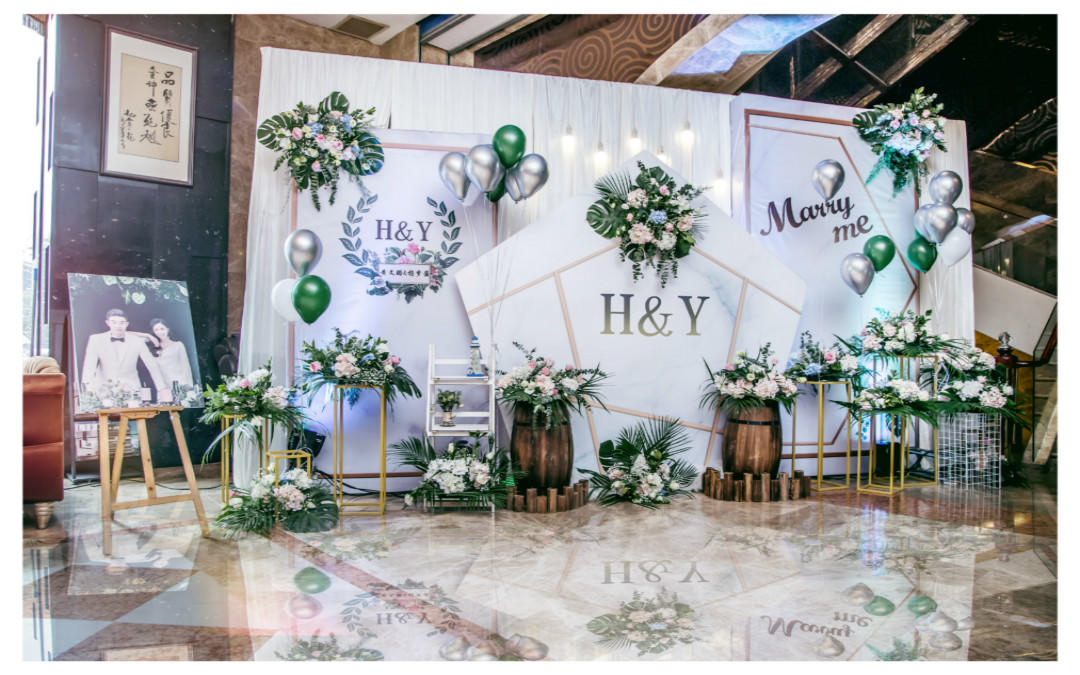 小清新极简白绿色系【微纪婚礼】