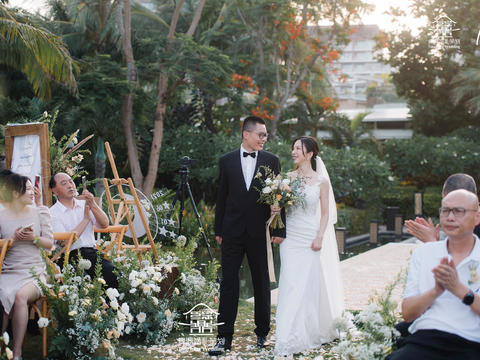 【浪漫水台草坪】小型婚礼之选 森系水台婚礼含4大