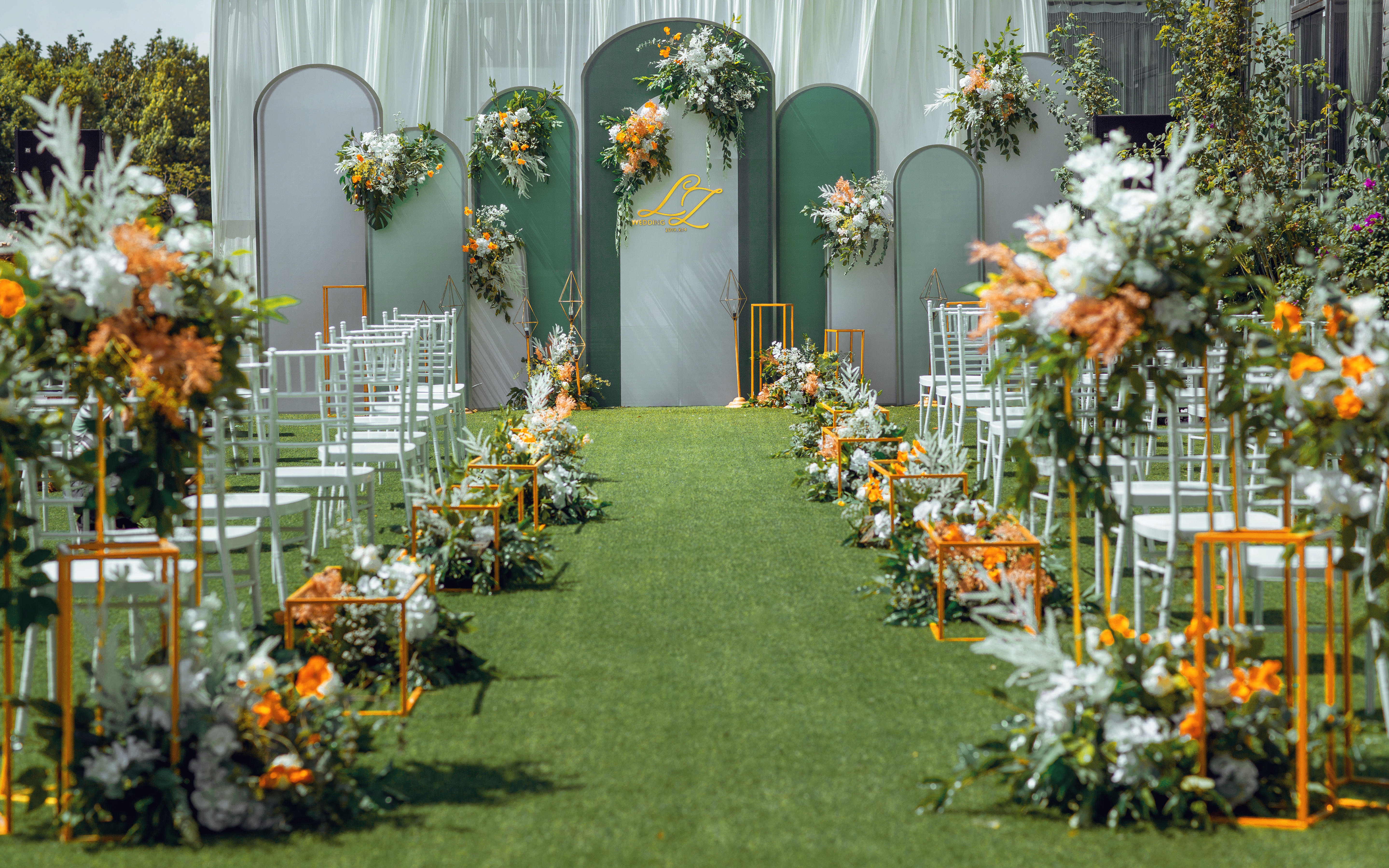 【花海阁出品】简约户外草坪婚礼