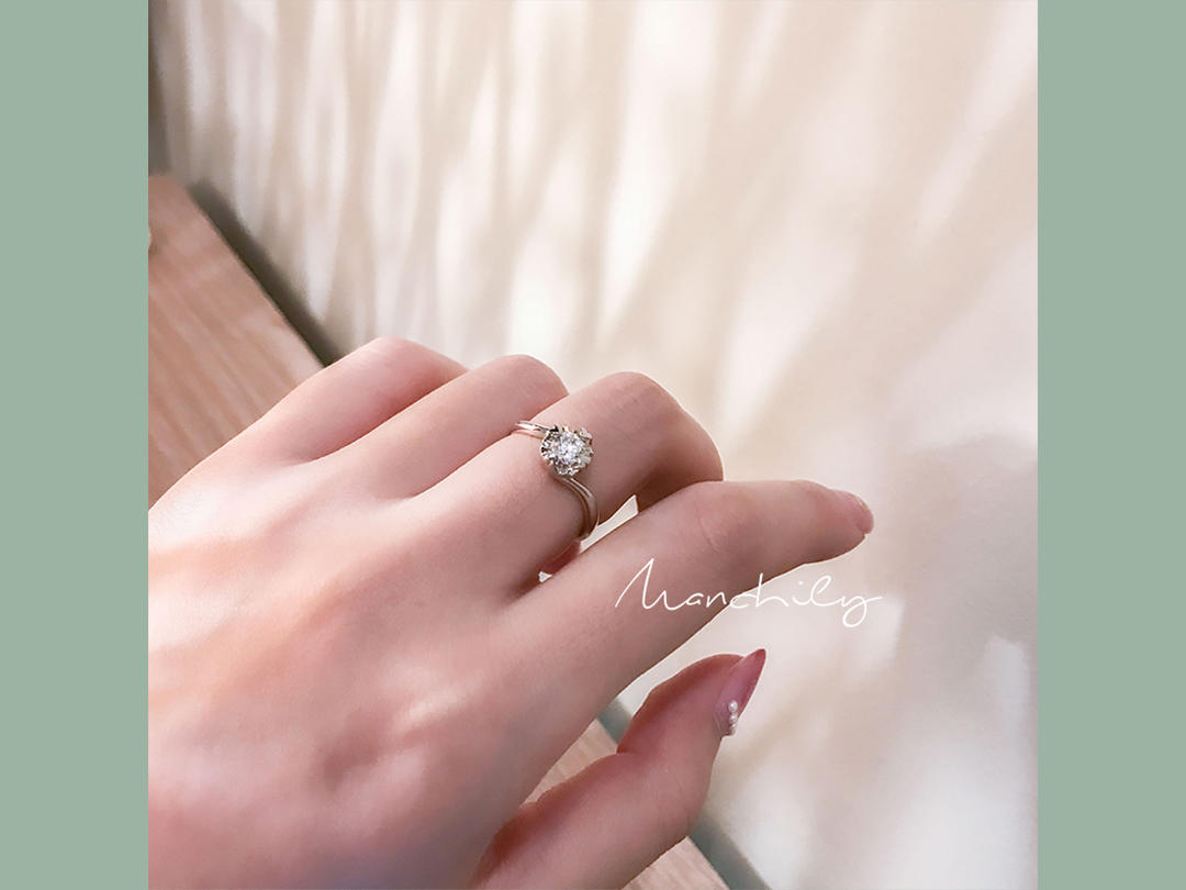 为爱告白 | 原创定制简约求婚结婚18k金钻戒