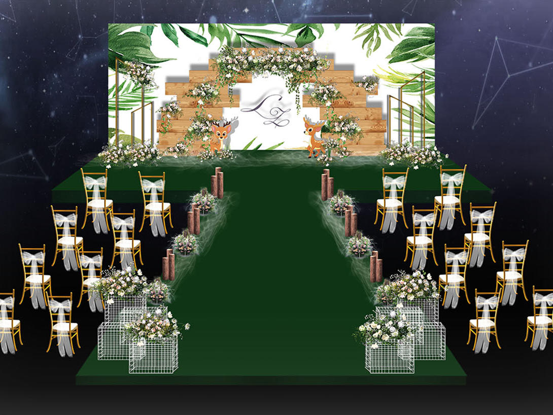 小型室内 户外草坪婚礼