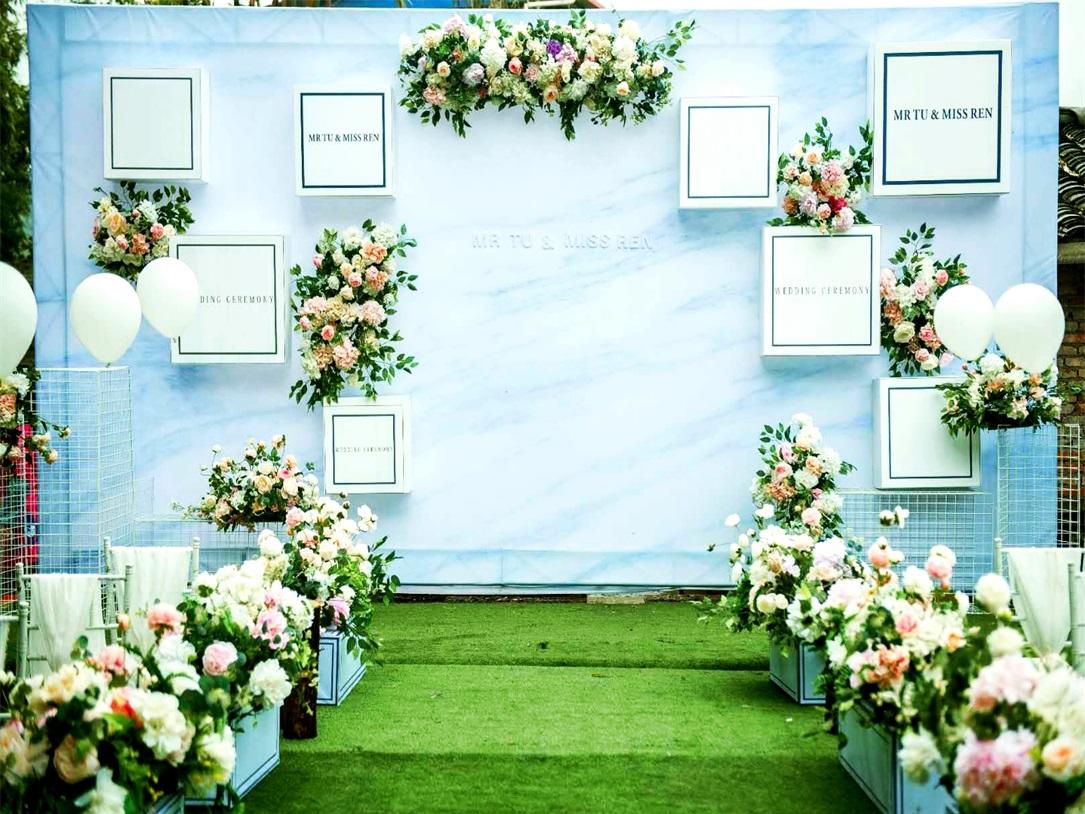 铜陵金满庭婚礼 乡村户外庭院白绿清新