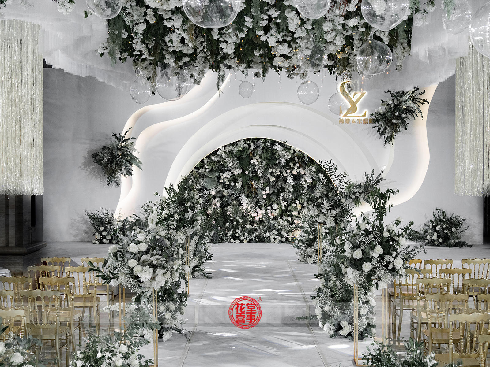 【花堂喜事】百顺酒店—充满自然味道的夏季白绿婚礼