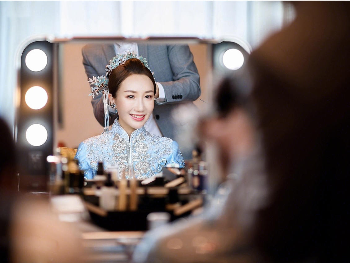 Oia Bridal | 冰蓝色高定马来褂