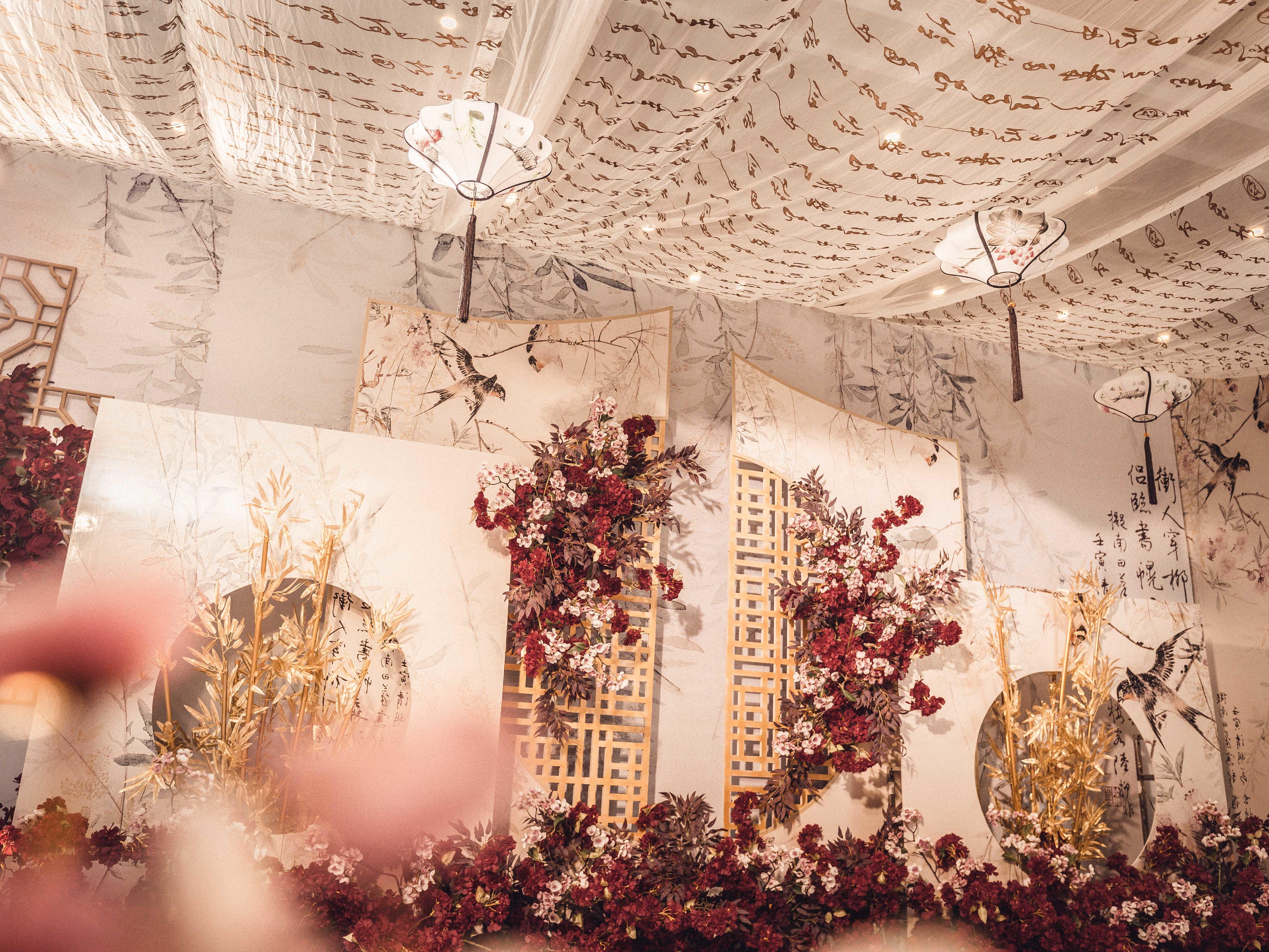 爱婚礼/香槟色新中式婚礼定制