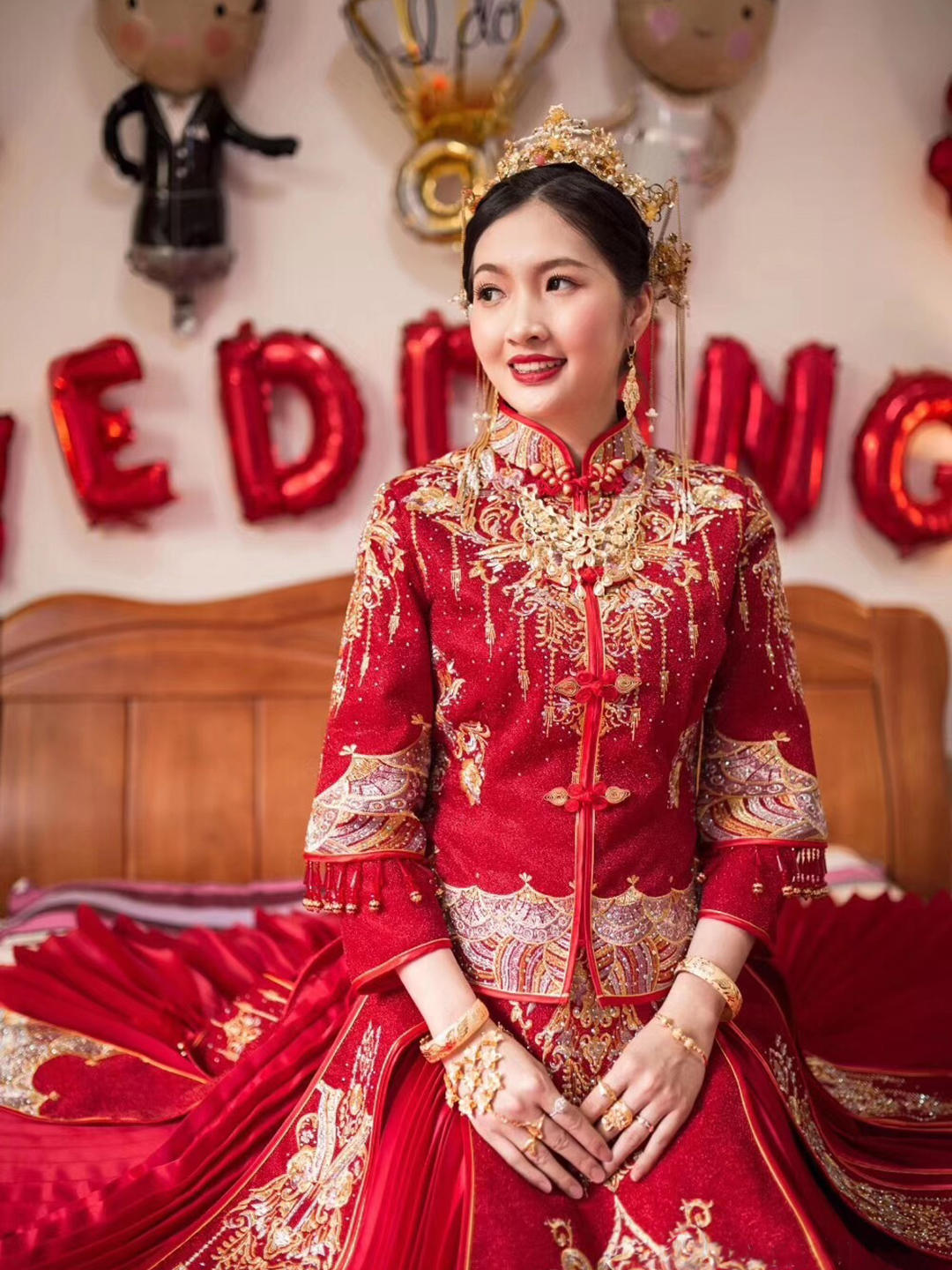 【也宁婚纱】2件套租赁  高定拖尾主纱版