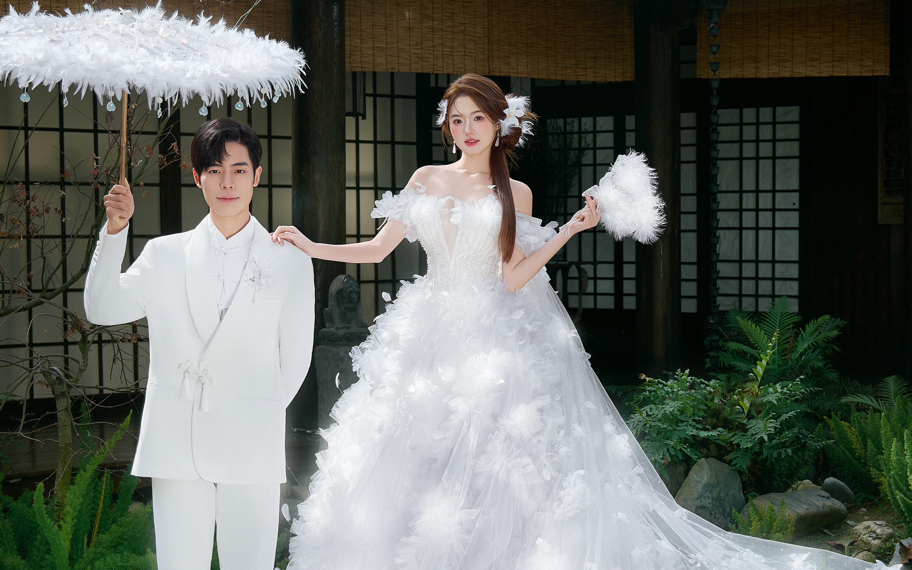 只愿紅顏一笑｜仙奢風(fēng)園林婚紗照絕了