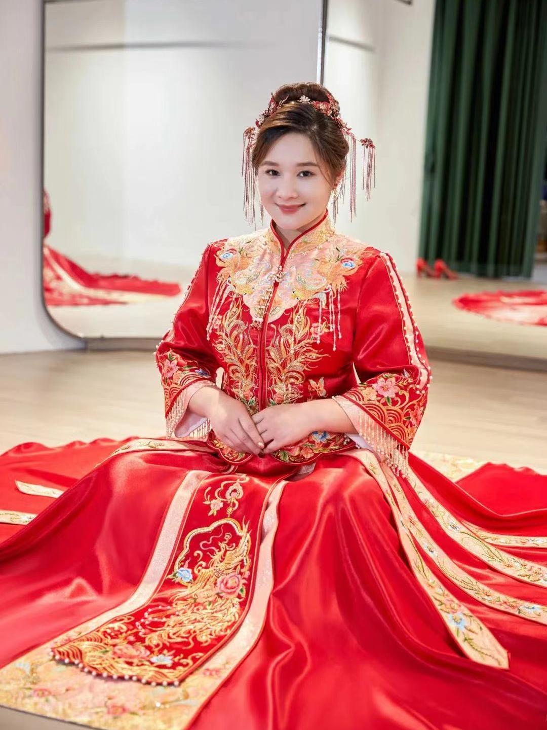 贵妃甄选大码加肥蓝色梦幻婚纱组合套系