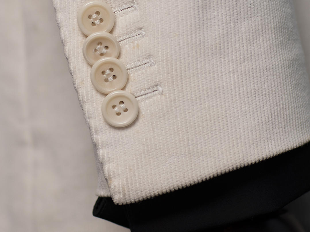 白色绒面单排扣sportcoat