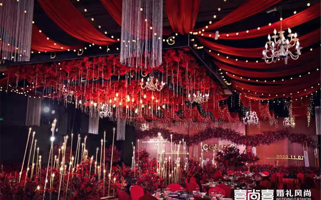红色系   高层酒店复古定制婚礼