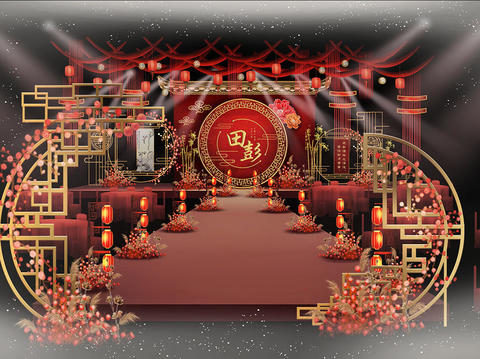 传统中国红喜庆大气中式婚礼