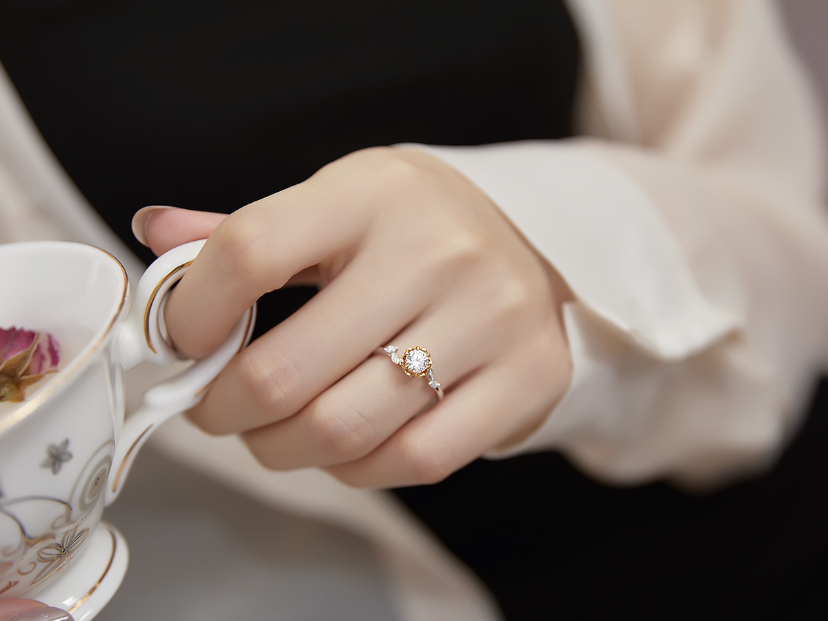 专属定制款-花漾|18k金20分钻戒婚戒裸钻定制