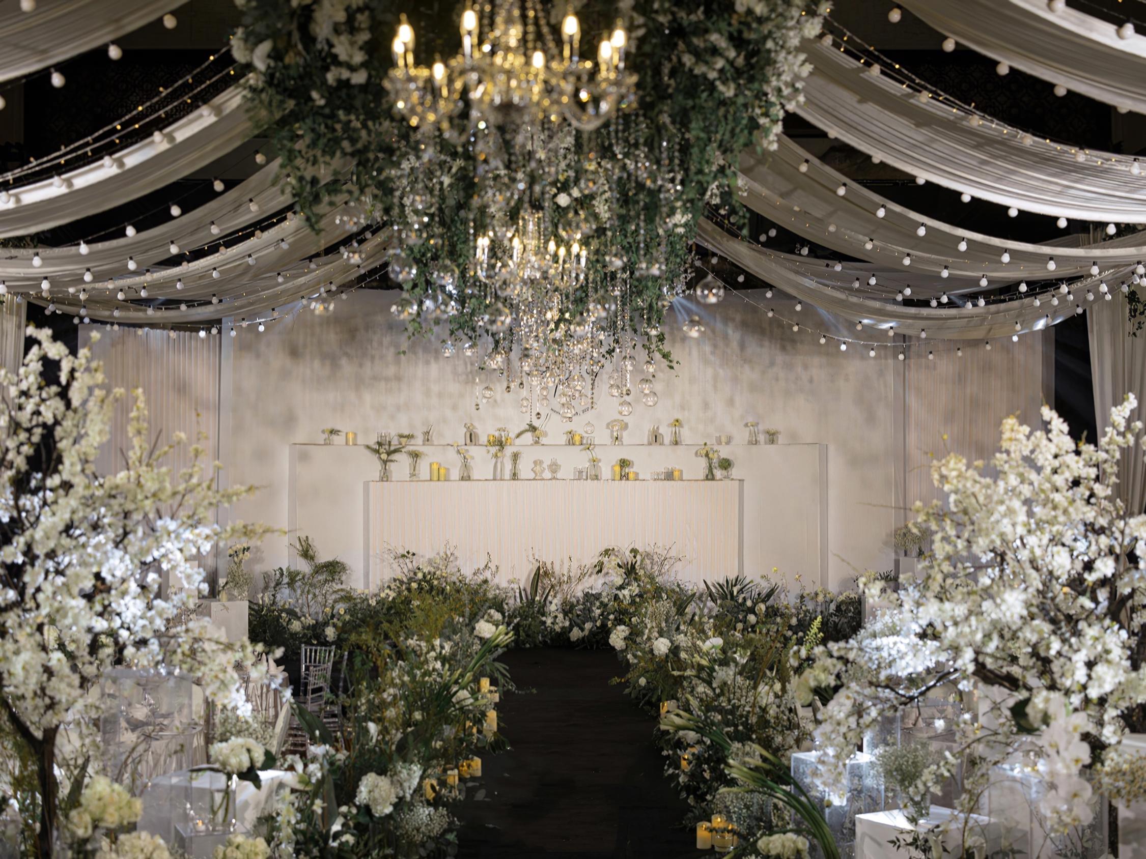 【屿霖婚策】白绿色系鲜花韩式风