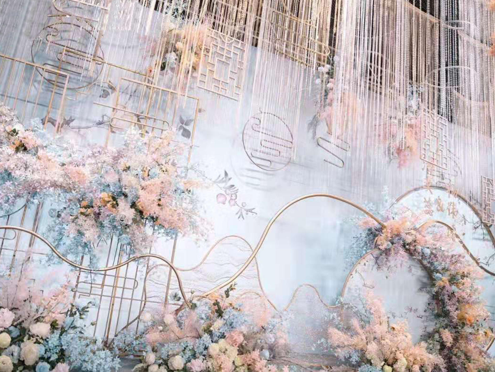 【笙瑟婚礼】蓝粉色新中式婚礼