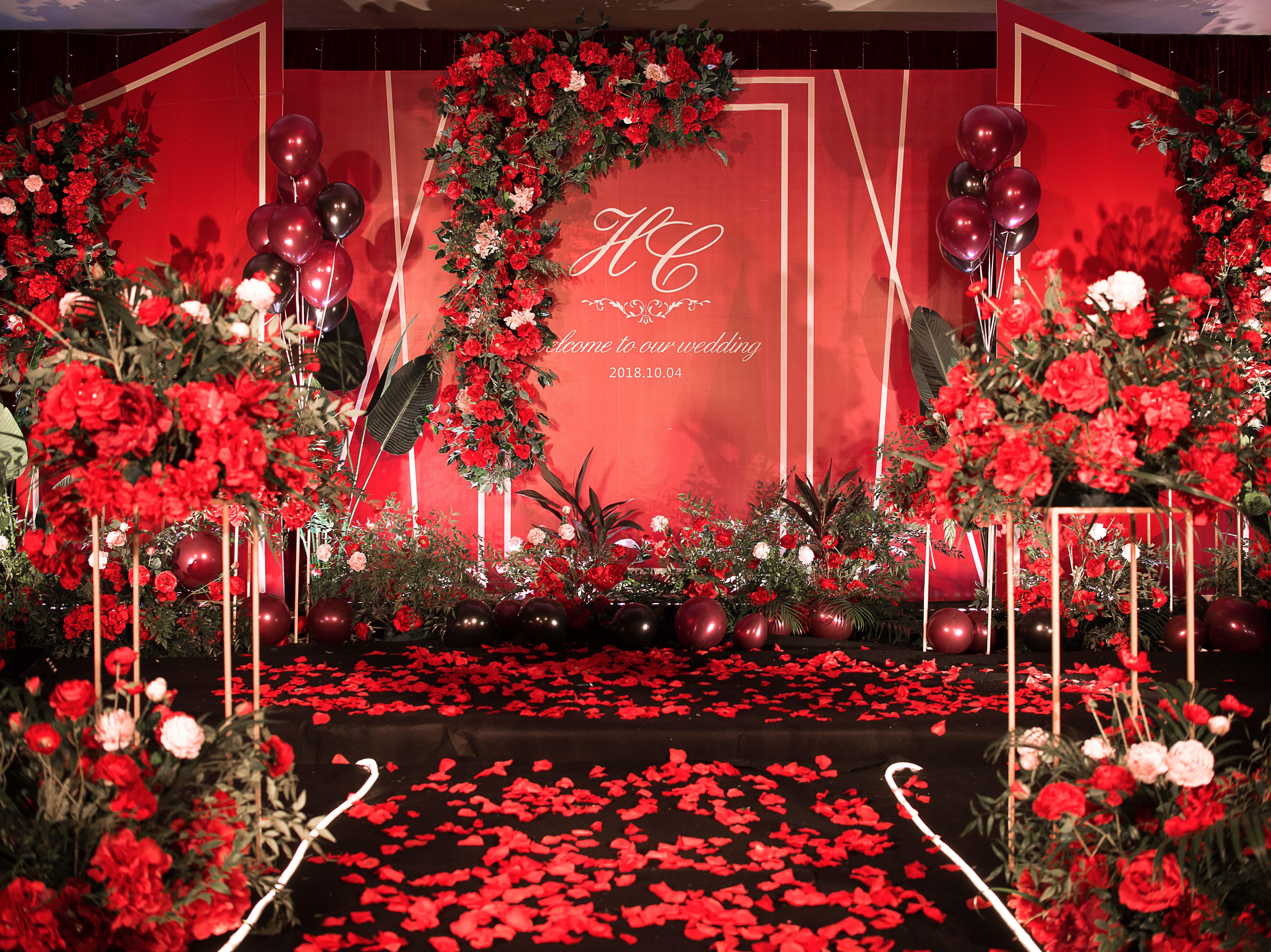 #吉美婚礼#红色现代简约唯美婚礼案例炙爱