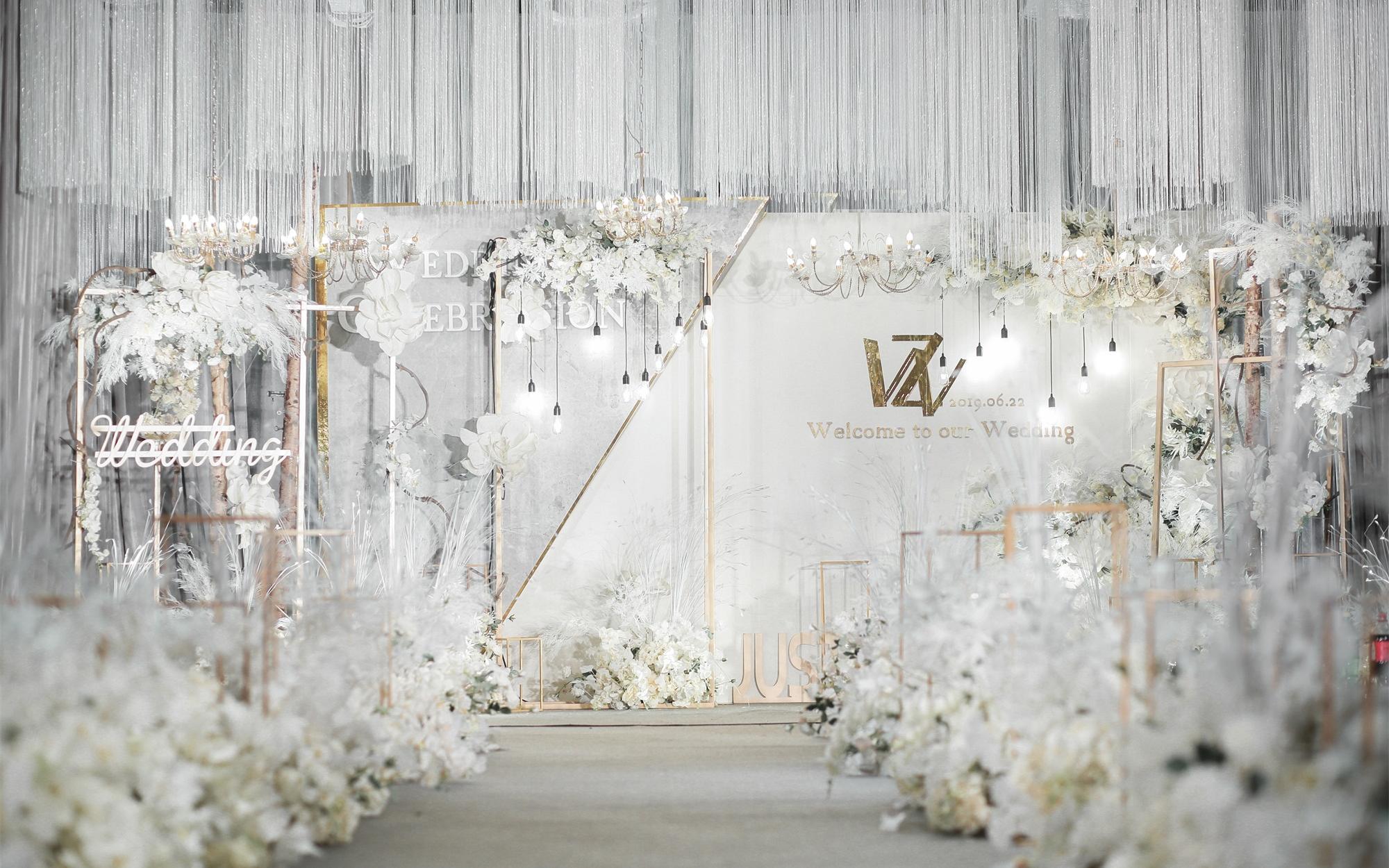 【合江香槟色灰色婚礼】灰白色简洁婚礼