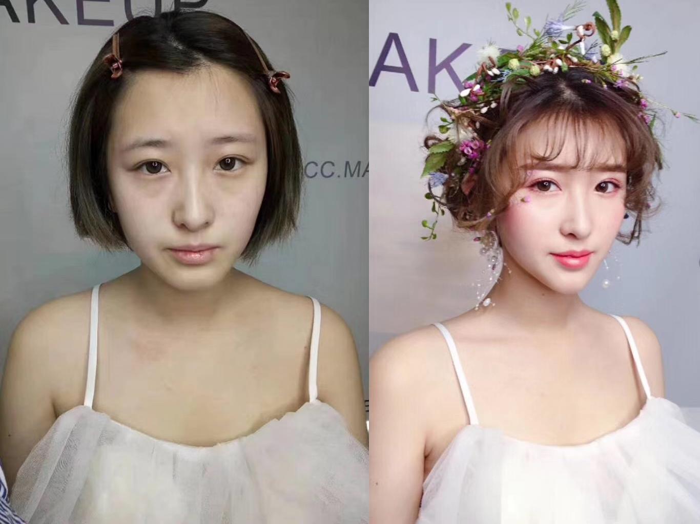 限时特价999：新娘早妆，齐地婚纱+敬酒礼服