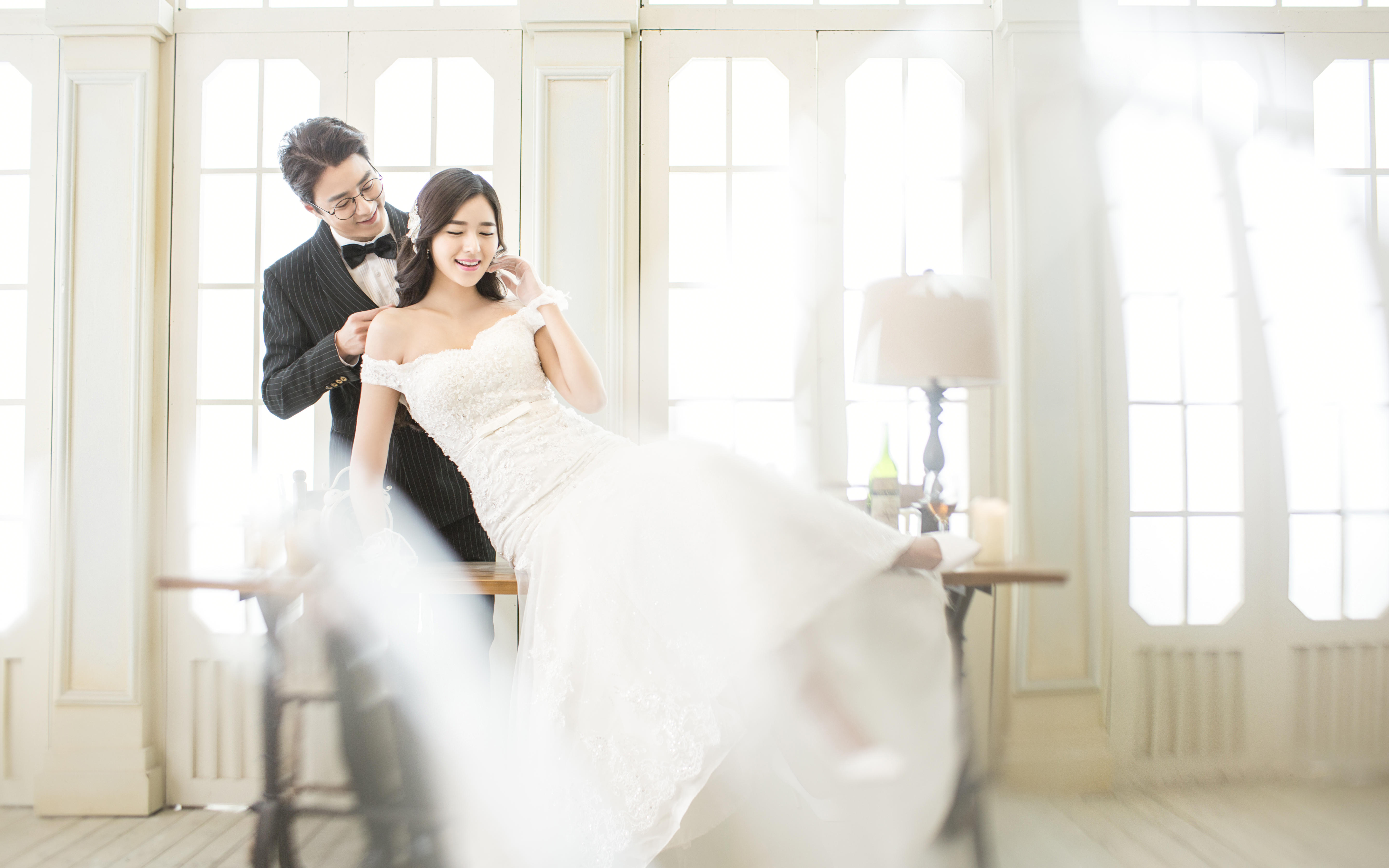 双外景拍摄+送黄金戒指+海澜之家西服+全新婚纱