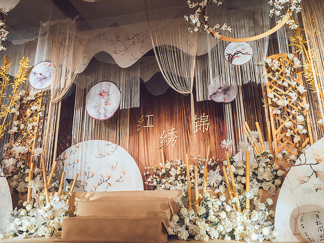 【天空之城】香槟色新中式婚礼 赠送中式婚礼主持