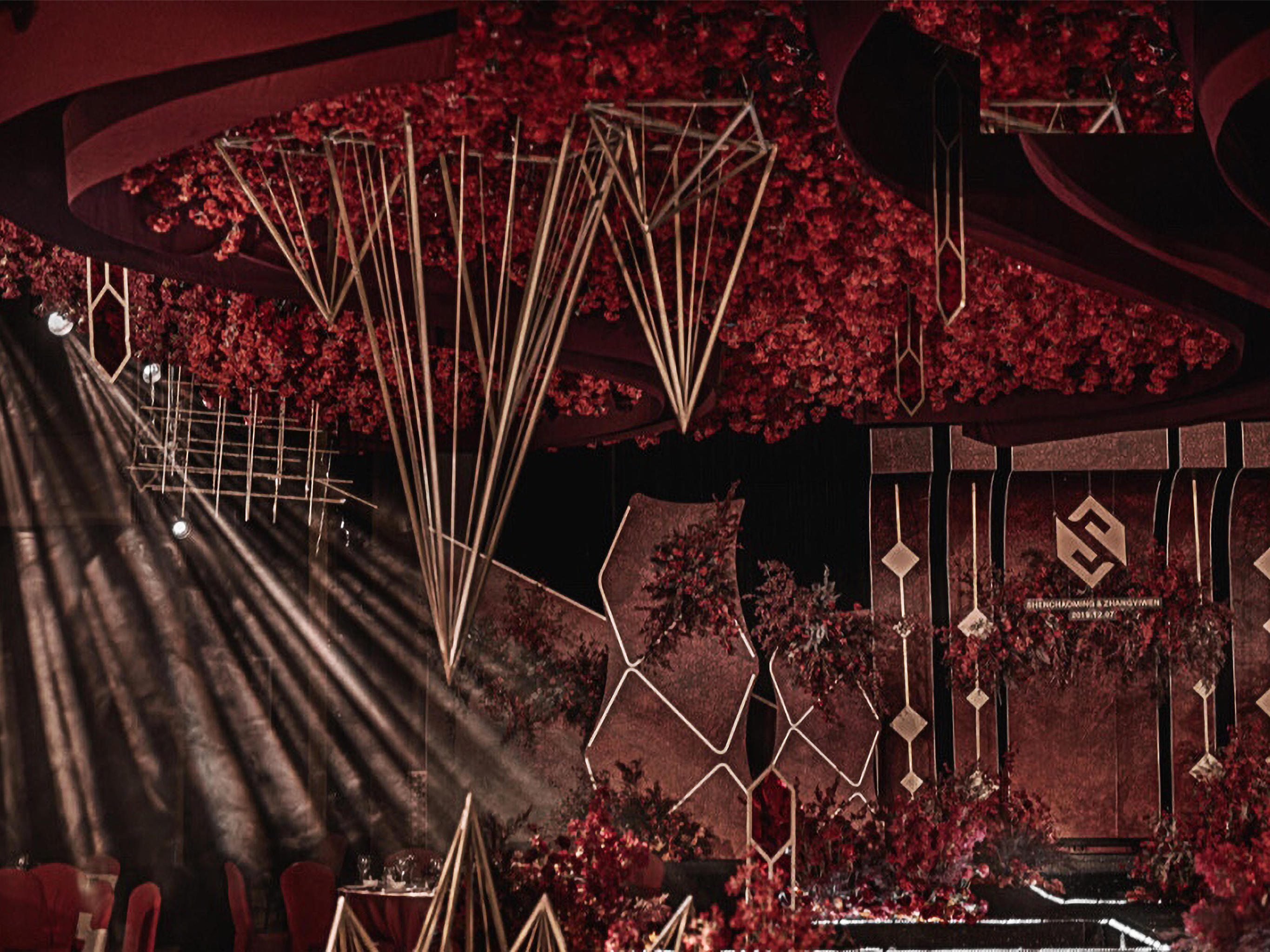 【甜橙】新中式满顶室内婚礼现场