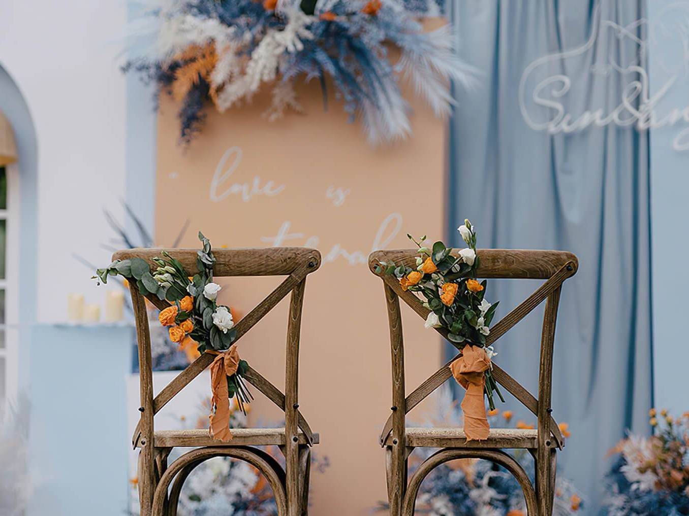 天美婚礼-唯美蓝色系户外婚礼