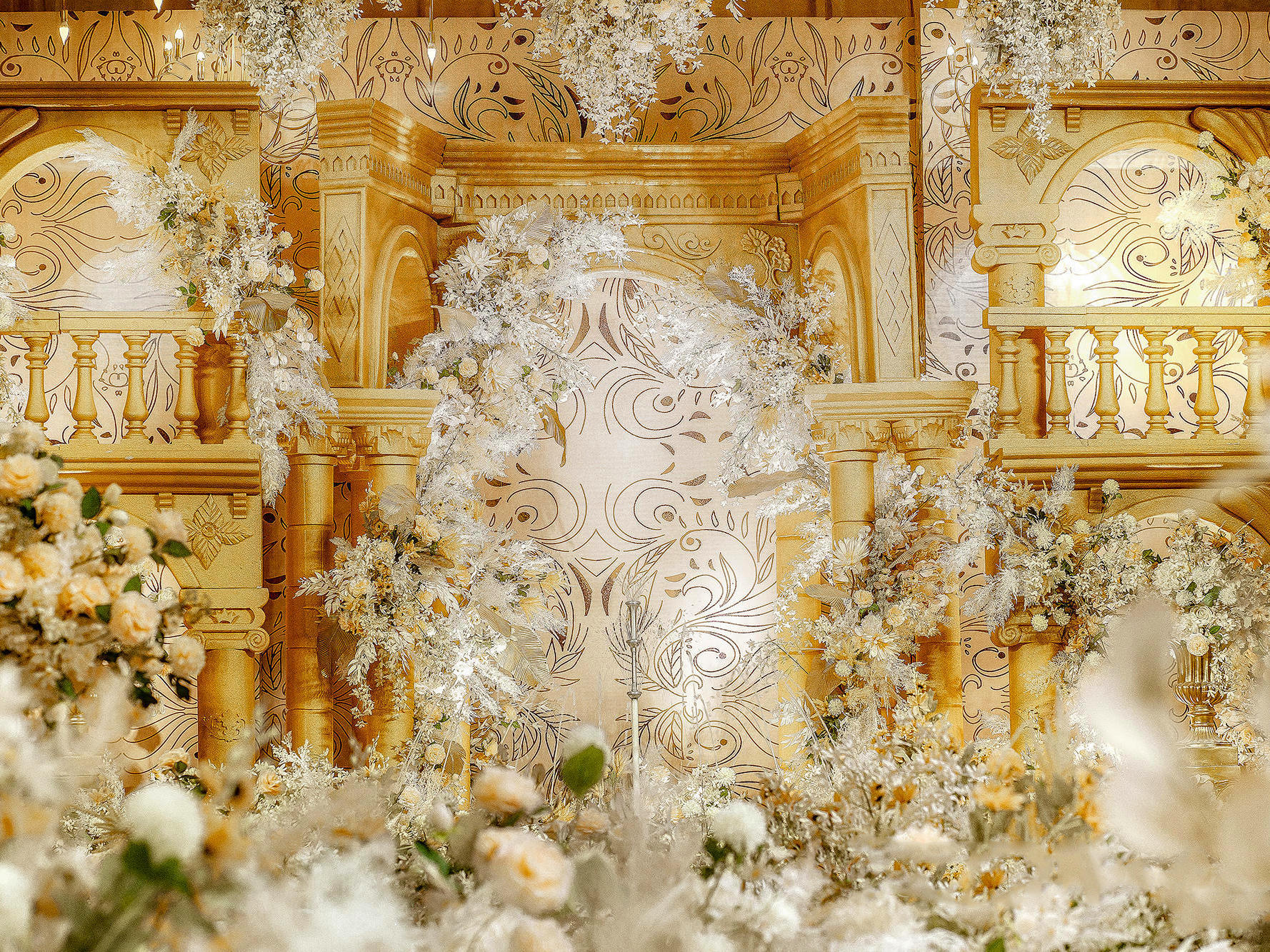 香槟色+奢华+可容纳30-40桌