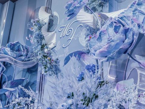 【遇见】蓝色系主题婚礼 含四大金刚 含婚纱礼服