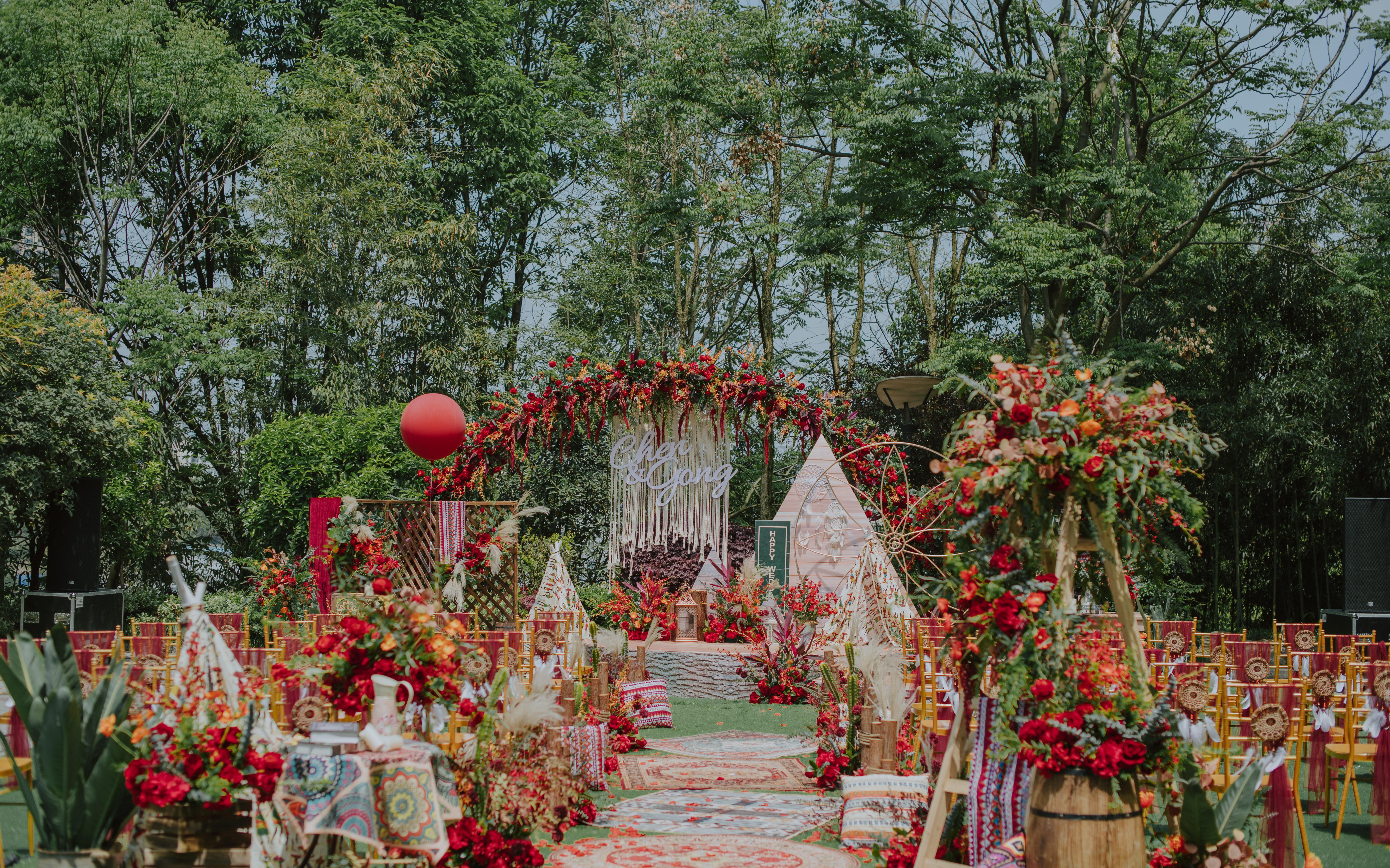 【美美婚嫁】波西米亚风户外婚礼