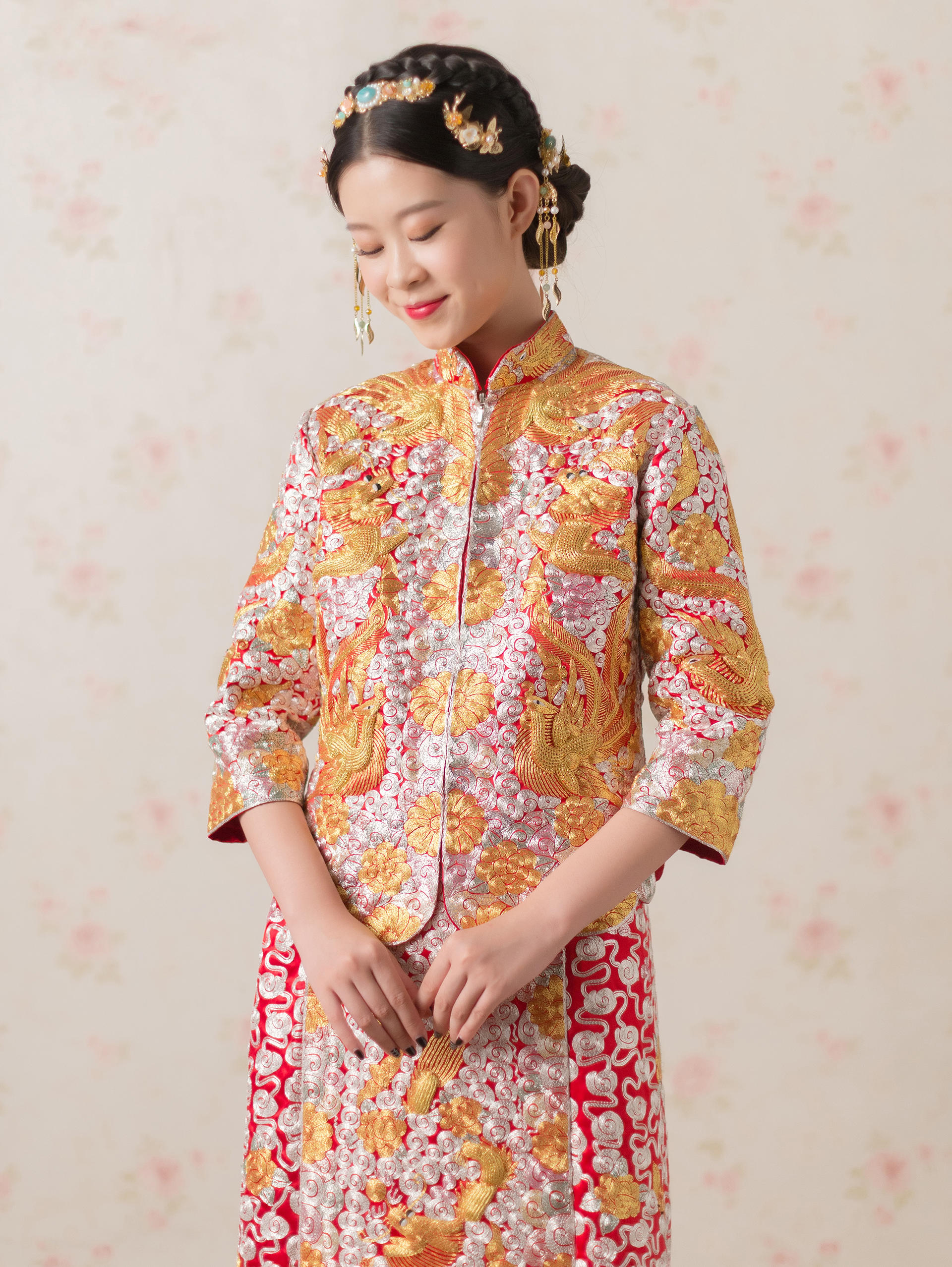 2020年新款 手工全银线裙后