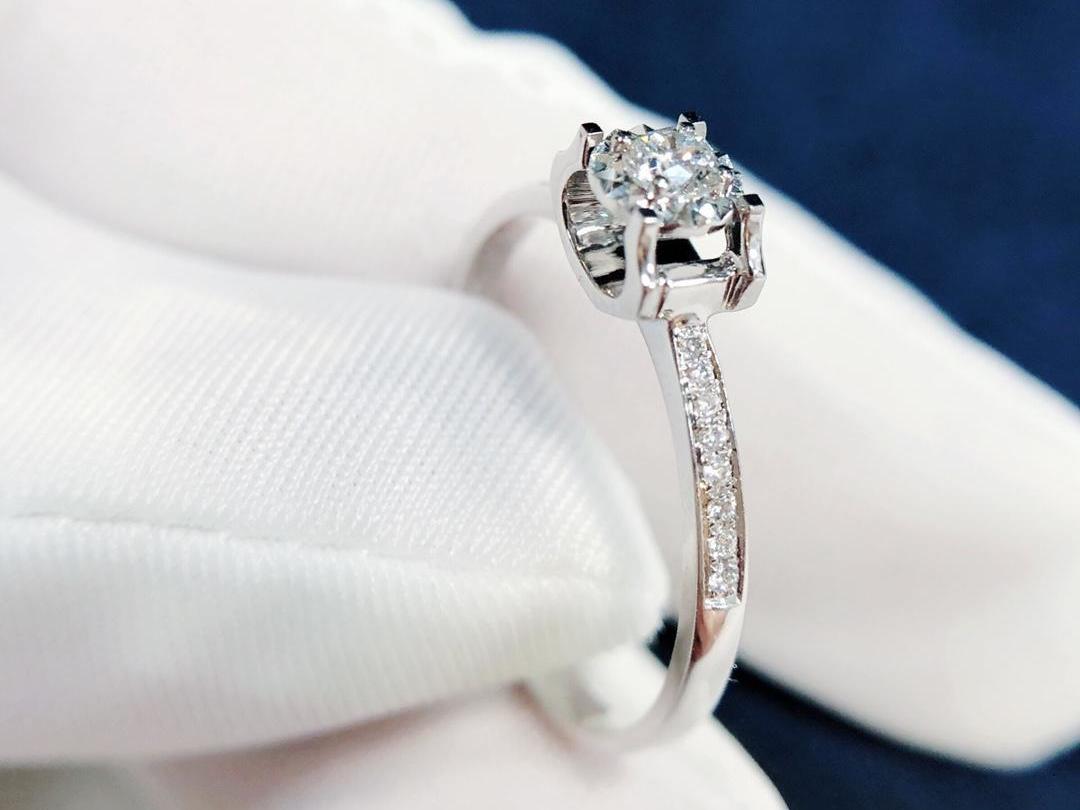 时尚大气18k金钻石婚戒，我希望，余生都能有你