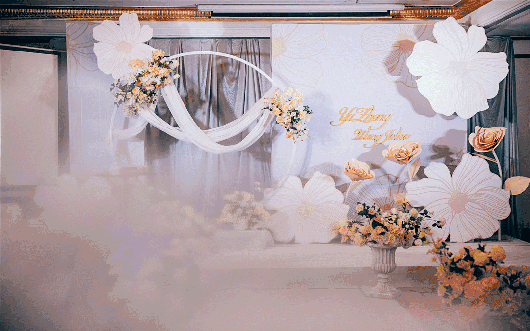 【UM婚礼】金花饭店 温馨白粉  包含主持摄像