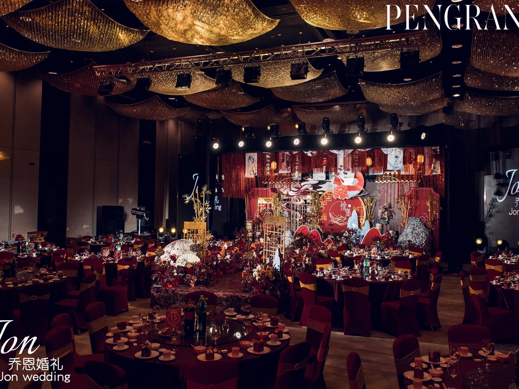 乔恩婚礼【撞色中国风新中式】