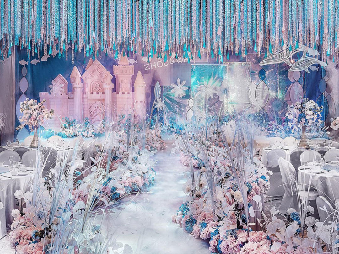 西安恭喜婚礼粉色系城堡