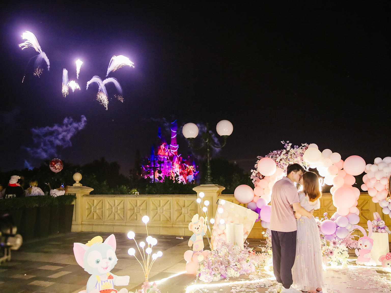 上海特色迪士尼烟花求婚童话风求婚策划