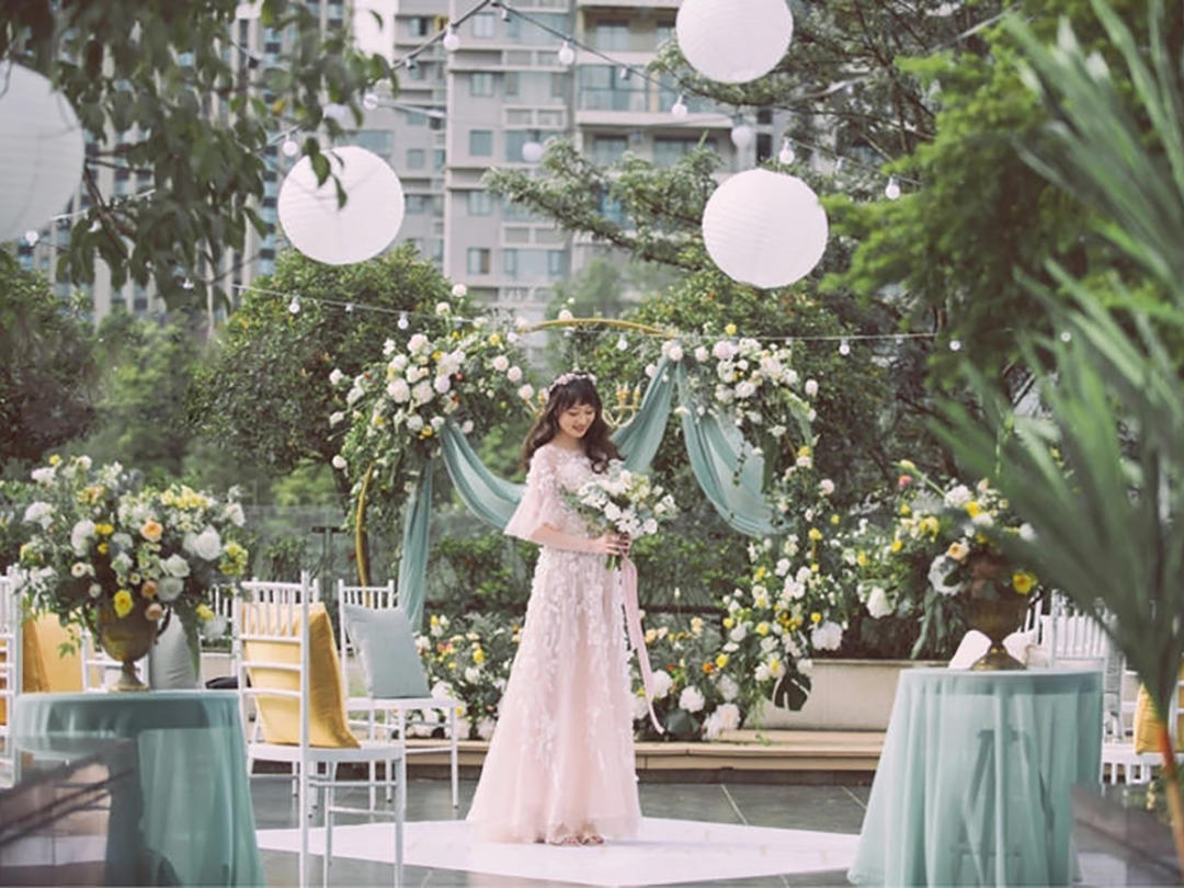 【麦瑞蜜婚礼工作室】小清新风格豆沙绿爱上芥末